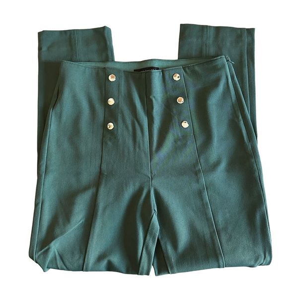 Ann Taylor Pants - Ann Taylor sailor front green leggings